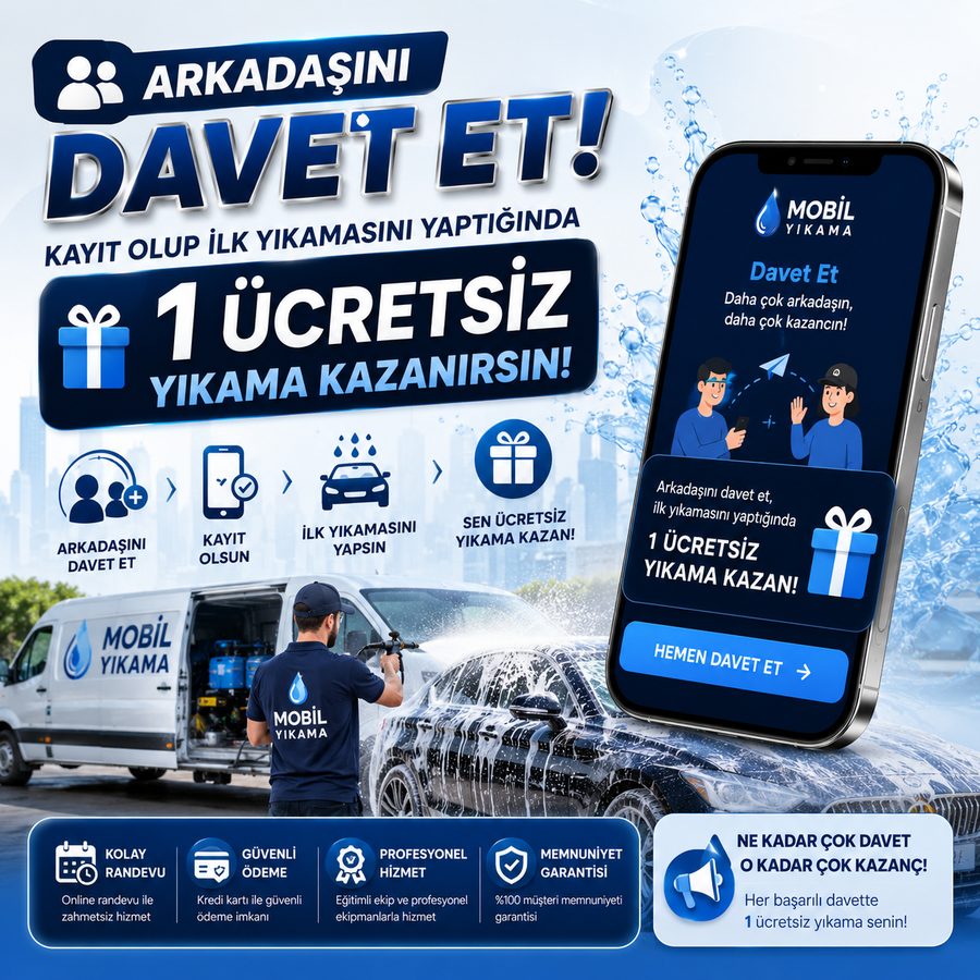 Arkadaşını davet et, ücretsiz yıkama kazan kampanyası